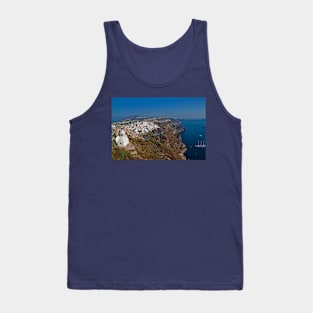 Greece. Santorini. Looking at Thira. Tank Top